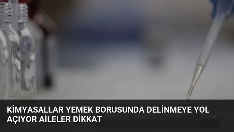 Kimyasallar Yemek Borusunda Delinmeye Yol Açıyor Aileler Dikkat
