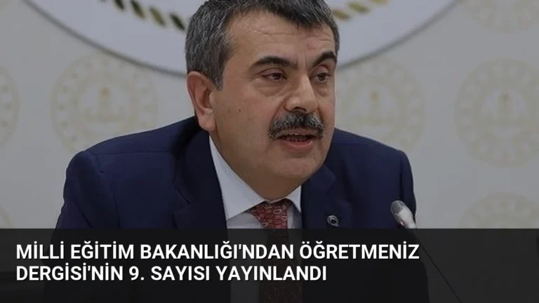 Milli Eğitim Bakanlığı’ndan ÖğretmenİZ Dergisi’nin 9. Sayısı Yayınlandı