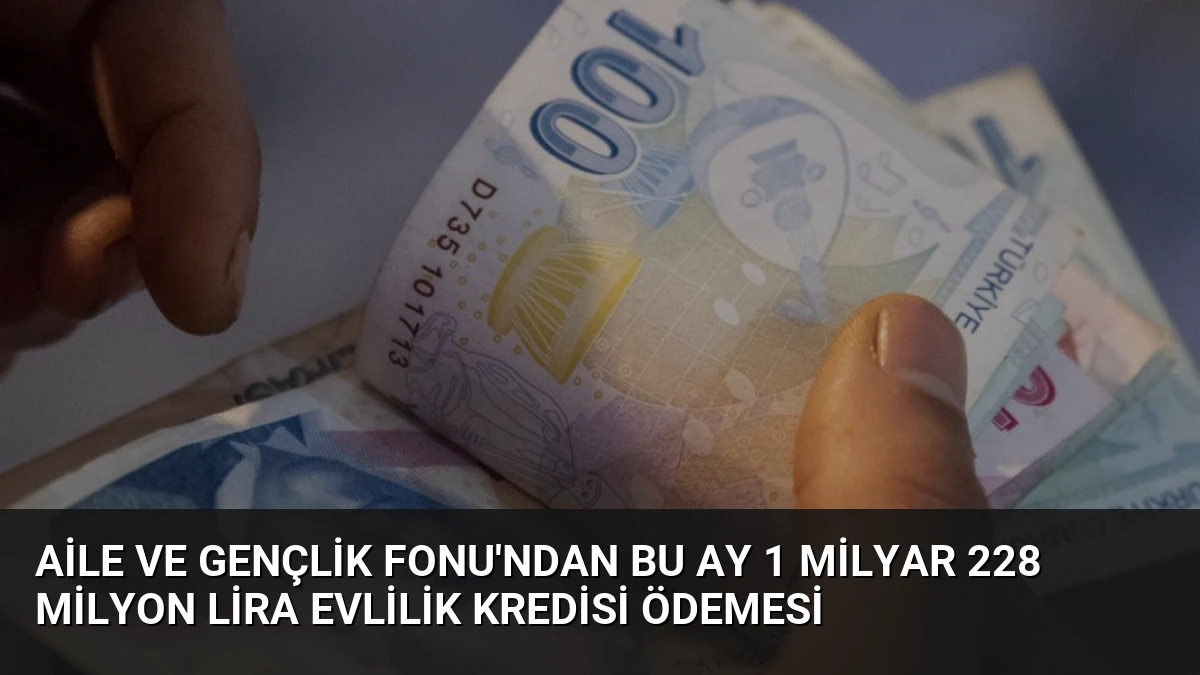 Aile ve Gençlik Fonu’ndan Bu Ay 1 Milyar 228 Milyon Lira Evlilik Kredisi Ödemesi