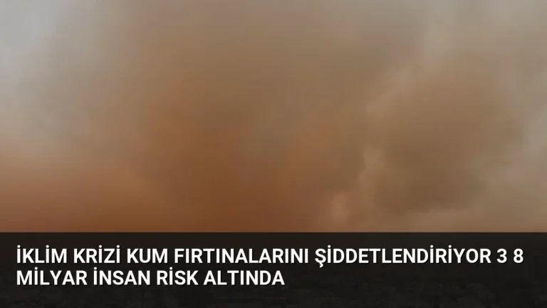 İklim Krizi Kum Fırtınalarını Şiddetlendiriyor 3 8 Milyar İnsan Risk Altında
