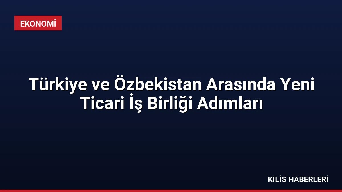 Türkiye ve Özbekistan Arasında Yeni Ticari İş Birliği Adımları