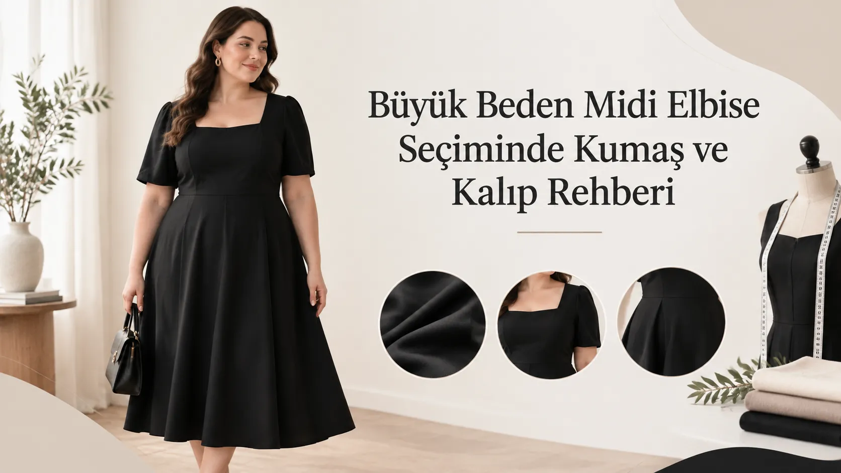 Büyük Beden Midi Elbise Seçiminde Kumaş ve Kalıp Rehberi