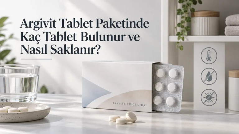Argivit Tablet Paketinde Kaç Tablet Bulunur ve Nasıl Saklanır?