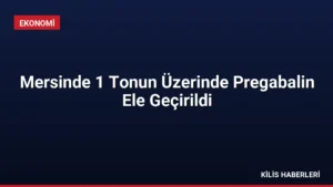 Mersinde 1 Tonun Üzerinde Pregabalin Ele Geçirildi