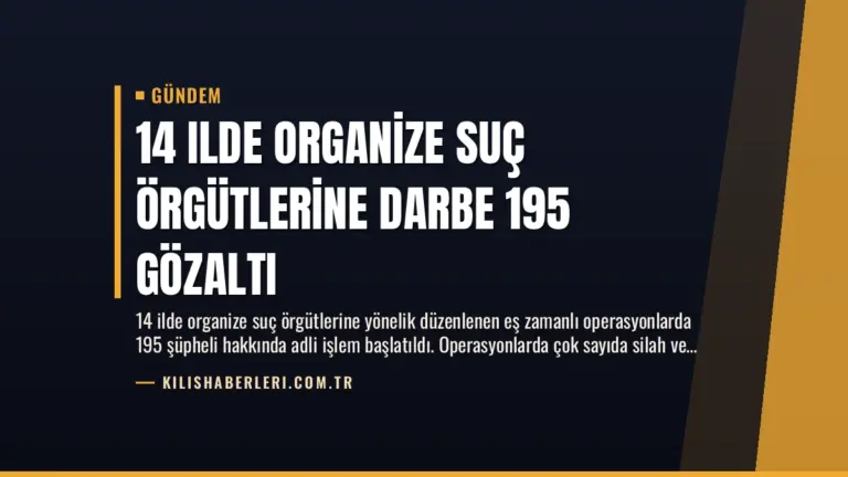 14 Ilde Organize Suç Örgütlerine Darbe 195 Gözaltı