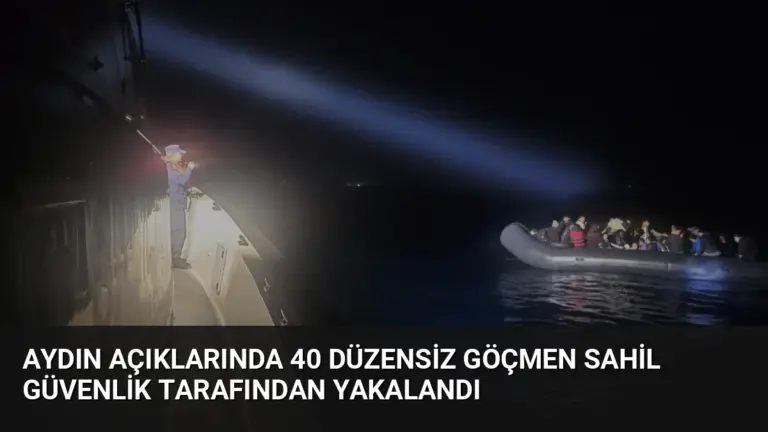 Aydın Açıklarında 40 Düzensiz Göçmen Sahil Güvenlik Tarafından Yakalandı