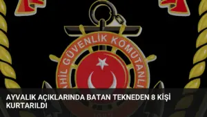Ayvalık Açıklarında Batan Tekneden 8 Kişi Kurtarıldı