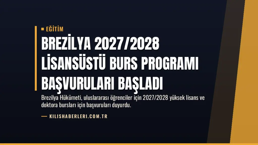 Brezilya 2027/2028 Lisansüstü Burs Programı Başvuruları Başladı