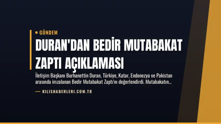 Duran’dan Bedir Mutabakat Zaptı Açıklaması