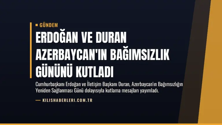 Erdoğan ve Duran Azerbaycan’ın Bağımsızlık Gününü Kutladı