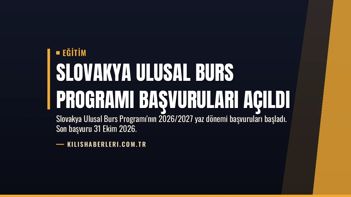 Slovakya Ulusal Burs Programı Başvuruları Açıldı