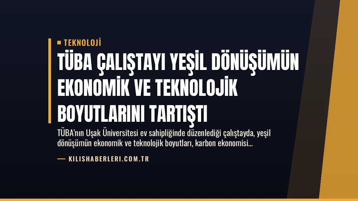 TÜBA Çalıştayı Yeşil Dönüşümün Ekonomik ve Teknolojik Boyutlarını Tartıştı